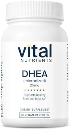 Vital Nutrients DHEA 25mg - Suplemento Vegano de DHEA Micronizado para Hombres y Mujeres - Apoya el Equilibrio Hormonal y el Metabolismo Saludable - - imagen 1