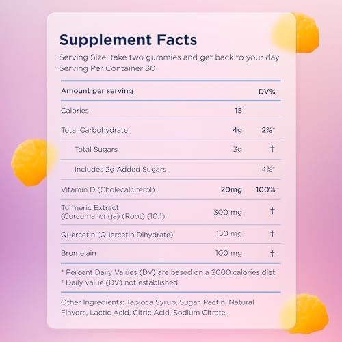 Gomitas Canary Swift Soother | Suplemento de Bromelina, Curcumina, Quercetina y Cúrcuma para la Salud Articular y Digestión - Sabor Tropical de Piña, - imagen 2