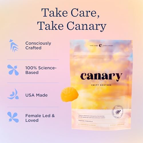 Gomitas Canary Swift Soother | Suplemento de Bromelina, Curcumina, Quercetina y Cúrcuma para la Salud Articular y Digestión - Sabor Tropical de Piña, - imagen 3