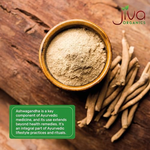 Jiva Organics Polvo de Raíz de Ashwagandha 1.25 lb (20 oz) - Sin Gluten, Ginseng Indio, Crudo, Puro, No OGM, Probado en Laboratorio - imagen 4