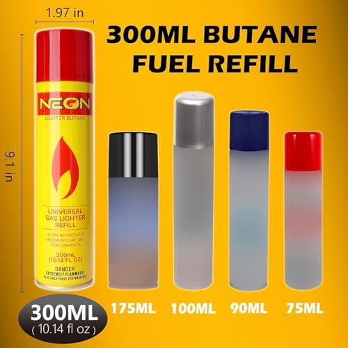 Paquete de 6 - Encendedor de Larga Duración Vezee Fuel Included para BBQ Handi Grill Click Flame - Refillable Butane Gas, Resistente al Viento, Rojo - imagen 5
