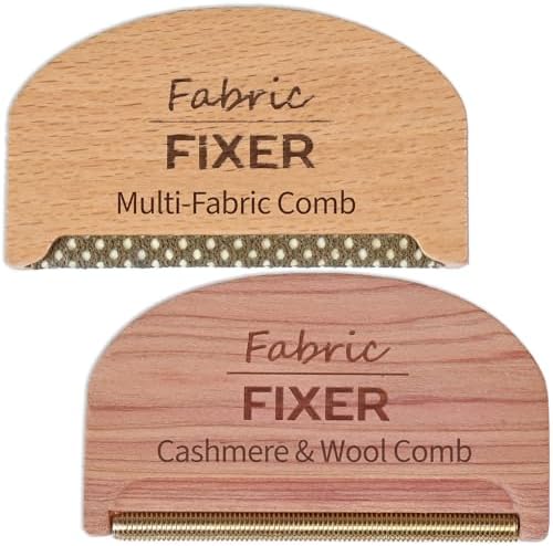 Set de Peine Quitapelusas de Cachemira y Afeitadora de Tela Multiusos (Madera de Cedro y Haya) para Ropa Delicada, Muebles, Almohadas y Sábanas por - imagen 1