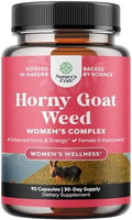 Horny Goat Weed para Mujeres - Suplemento Herbal Complejo para el Equilibrio Hormonal, Apoyo al Ánimo y Bienestar Femenino - Maca y Tribulus - imagen 1