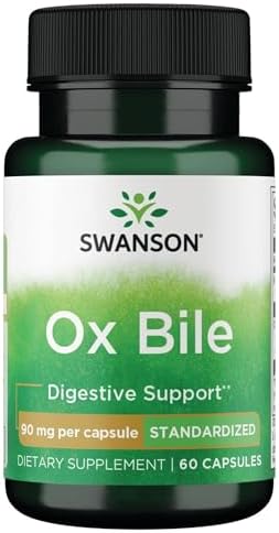 Swanson Bile de Buey Estandarizada - 90 mg 60 Cápsulas (1 Paquete) - imagen 1