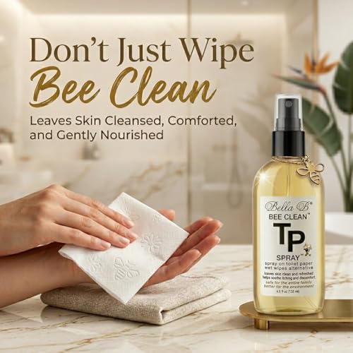 Spray para inodoro Bella B Bee Clean | Alternativa a toallitas húmedas | Ingredientes naturales y orgánicos | Humectante con hamamelis | Seguro para - imagen 2