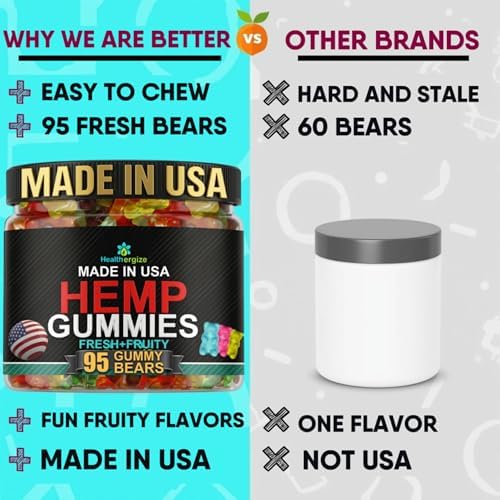 Gomitas de Cáñamo para Dormir, Dulces para la Paz y Relajación - Ositos de Goma Infundidos con Aceite de Semilla de Cáñamo - Omega Natural - Hecho en - imagen 6