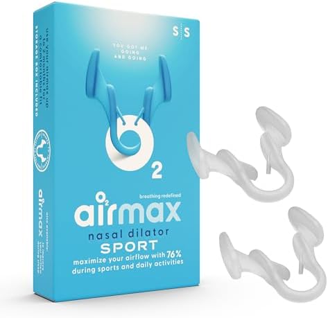 Dilatadores Nasales Deportivos Unisex Airmax - Paquete de Dos - Ayuda para Respirar Cómoda y Segura - Mejora el Flujo de Aire - Transparente - Pequeño - imagen 1