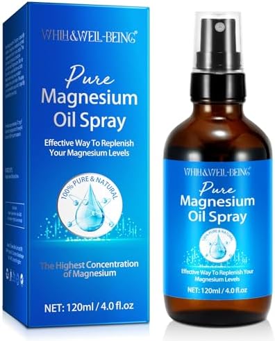Spray de Magnesio Puro, Aceite de Magnesio Natural en Botella de Vidrio, Fácil de Absorber y Usar 120ml - imagen 1