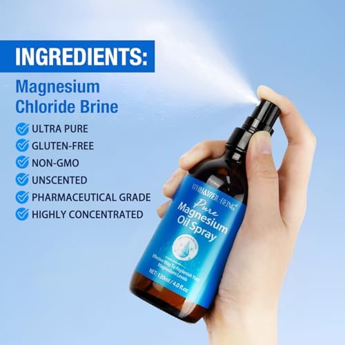 Spray de Magnesio Puro, Aceite de Magnesio Natural en Botella de Vidrio, Fácil de Absorber y Usar 120ml - imagen 7