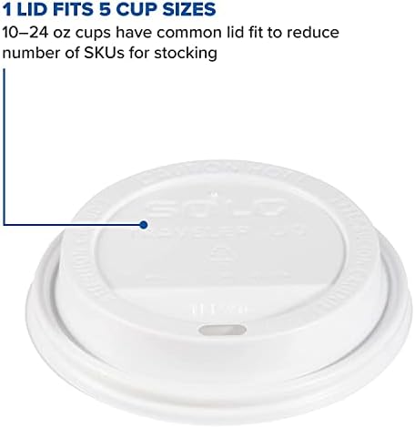 Tapa Blanca SOLO TLP316-0007 para Vaso Caliente SSP y Papel Sin Recubrimiento - 2 Paquetes de 100 (200 Tapas en Total) - imagen 3