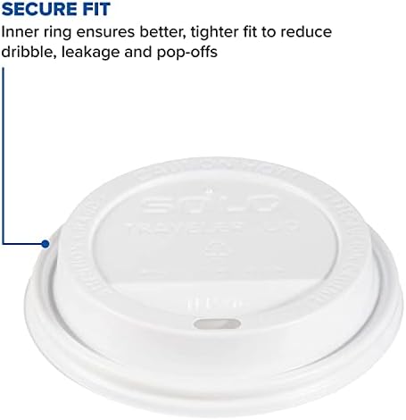 Tapa Blanca SOLO TLP316-0007 para Vaso Caliente SSP y Papel Sin Recubrimiento - 2 Paquetes de 100 (200 Tapas en Total) - imagen 5