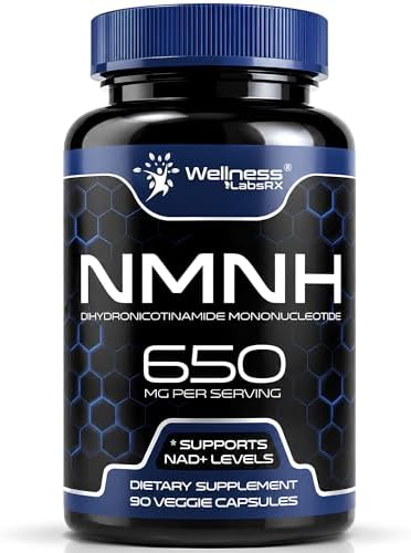 Suplementos NMNH - Cápsulas de Di-Hidro Nicotinamida Mononucleótido, Suplemento Ultra Potente de NMN, 650mg, Energía Celular y Antienvejecimiento, 90 - imagen 1