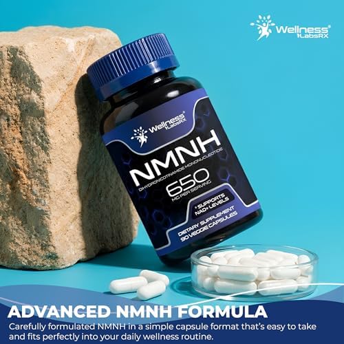 Suplementos NMNH - Cápsulas de Di-Hidro Nicotinamida Mononucleótido, Suplemento Ultra Potente de NMN, 650mg, Energía Celular y Antienvejecimiento, 90 - imagen 5