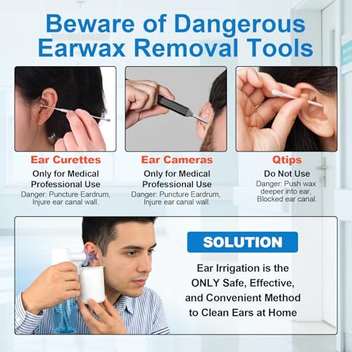 Kit de Irrigación de Oídos Julaiwy, Eliminación Manual de Cerumen, Limpieza Segura de Oídos, Sistema Efectivo de Irrigación, Kit Suave para Adultos y - imagen 5
