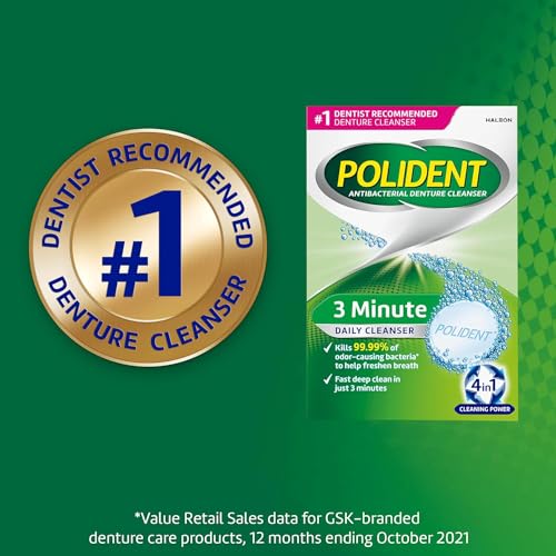 Tabletas Limpiadoras de Dentaduras Polident para Fumadores - 120 Unidades (Paquete de 1) - imagen 8
