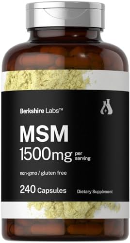 Cápsulas de MSM Horbäach 1500mg | 240 Piezas | Suplemento Sin OGM y Libre de Gluten | Berkshire Labs - imagen 1