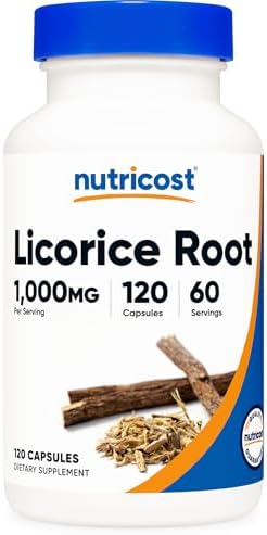 Nutricost Raíz de Regaliz 500mg, 120 Cápsulas - Sin OGM, Libre de Gluten - imagen 1