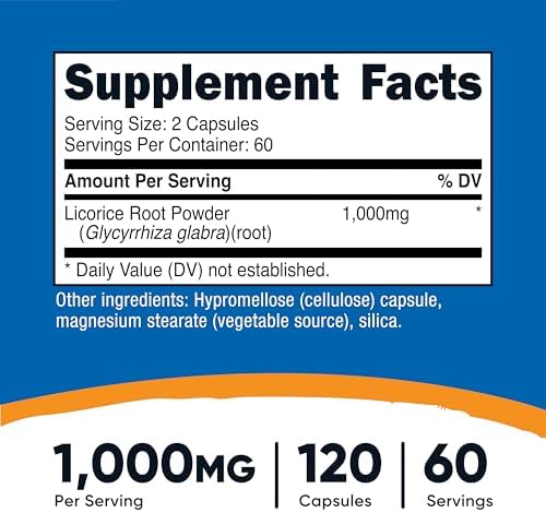 Nutricost Raíz de Regaliz 500mg, 120 Cápsulas - Sin OGM, Libre de Gluten - imagen 2