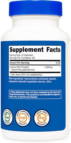 Nutricost Raíz de Regaliz 500mg, 120 Cápsulas - Sin OGM, Libre de Gluten - imagen 5
