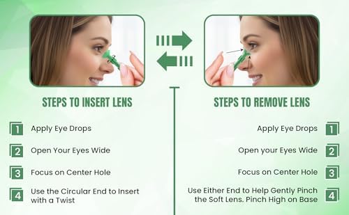 Paquete de Prueba OptiWand - Herramientas para Inserción y Remoción de Lentes de Contacto Blandos - Aplicador y Removedor de Silicona con Pinzas y - imagen 2