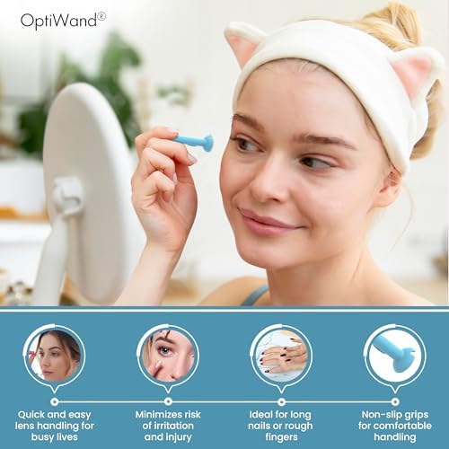 Paquete de Prueba OptiWand - Herramientas para Inserción y Remoción de Lentes de Contacto Blandos - Aplicador y Removedor de Silicona con Pinzas y - imagen 7