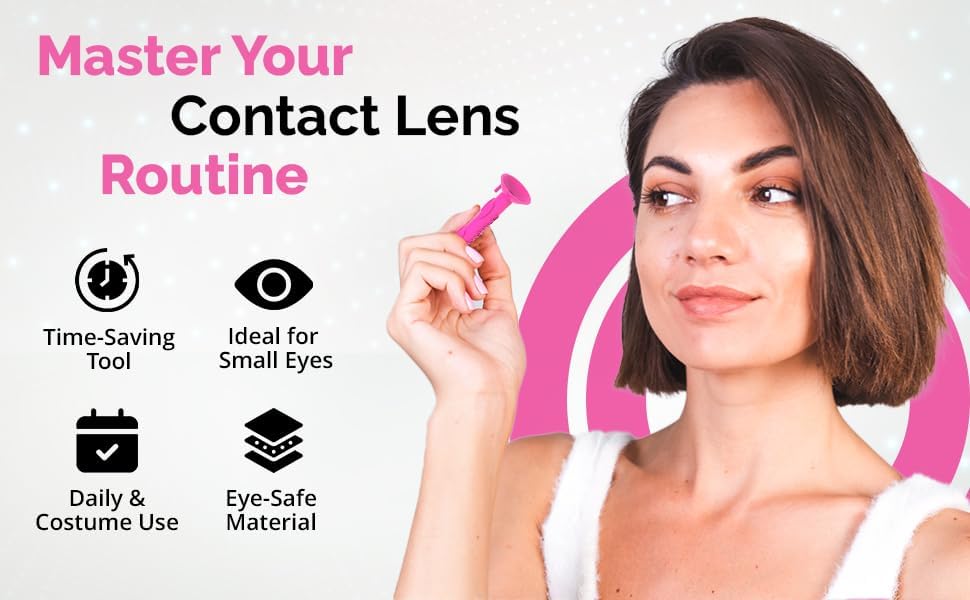 Paquete de Prueba OptiWand - Herramientas para Inserción y Remoción de Lentes de Contacto Blandos - Aplicador y Removedor de Silicona con Pinzas y - imagen 8