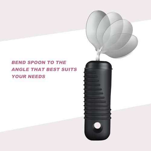 Utensilios Adaptativos YPCBYNBS, Cubiertos de Fácil Agarre, Cuchara, Cuchillo y Tenedor Flexibles para Personas Mayores y con Temblor, Set de 4 Piezas - imagen 5