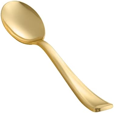Cucharas de Plástico Doradas N9R - 72 Piezas, Resistente y Desechable para Fiestas, Bodas y Cenas - imagen 1