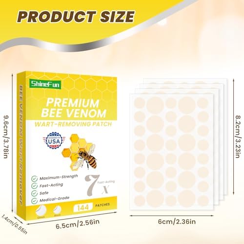 Parches Quitapapas ShineFun con Veneno de Abeja de Máxima Potencia - Rápidos, Indoloros y Portátiles | Ideales para Piel Sensible y Todos los Tonos - imagen 7