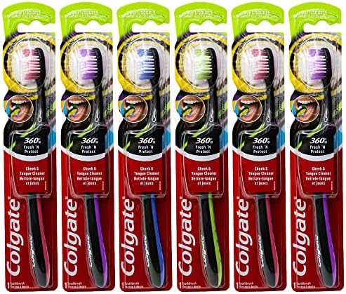 Cepillo de Dientes Colgate 360 Fresh N' Protect, Ultra Compacto, Suave (Colores Pueden Variar) - Paquete de 6 - imagen 1