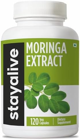 Cápsulas de Moringa STAY ALIVE 1000mg, Extracto 20:1, 120 Píldoras, Superalimento Verde, 100% Puro, Suplemento Natural, Sin OGM y Sin Gluten, 2 Meses - imagen 1