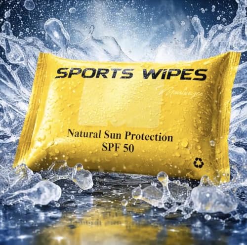 Toallitas Deportivas - Hidratante SPF 50, Biodegradables, Impermeables, Protección Solar - imagen 4