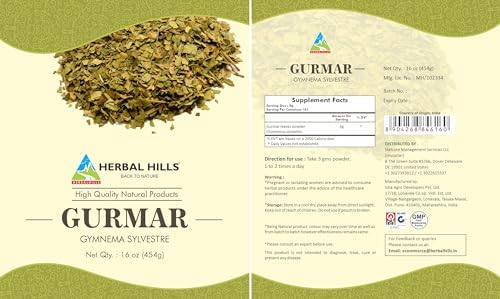 Polvo de Gurmar HERBAL HILLS (Gymnema sylvestre) | 16 Oz (454 G) | Ayuda a Mantener Niveles Normales de Glucosa - imagen 4