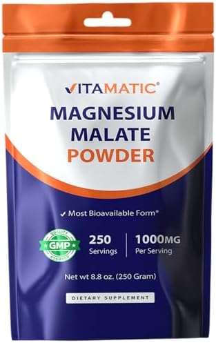 Vitamatic Magnesio Malato 1000mg por Porción, Apoya la Salud Muscular, Articular y Cardiaca, 250 Gramos - 250 Porciones - imagen 1