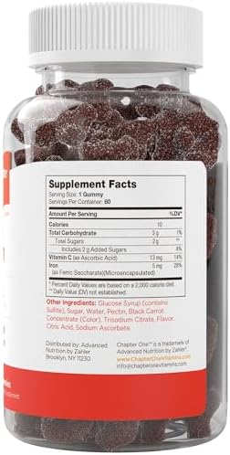 Gomitas de Hierro Zahler con Vitamina C - Suplemento Kosher para Mujeres, Hombres y Niños - Fácil de Digerir - 60 Unidades - imagen 2
