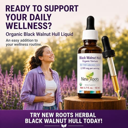 Tintura de Cáscara de Nuez Negra Silvestre | Gotas Líquidas Orgánicas (50 ml) | Suplemento Herbal Concentrado para Detox y Limpieza (2109 mg/Porción) - imagen 7