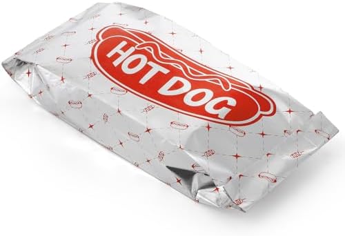 Suwimut 200 Piezas de Papel Aluminio para Hot Dogs, 9.5 x 3.5 Pulgadas, Fundas Desechables Resistentes a Grasas para Fiestas, Comida Rápida y BBQ - imagen 4