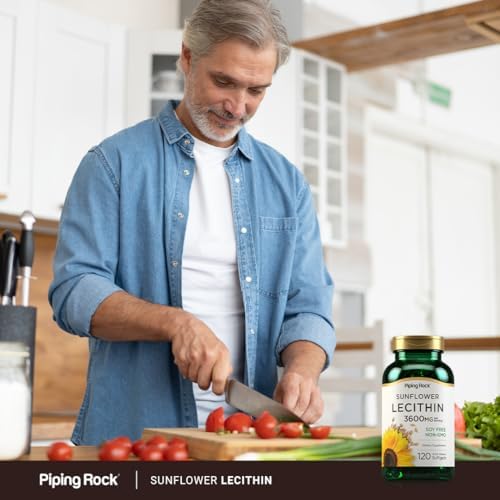 Cápsulas de Lecitina de Girasol Piping Rock | 3600 mg | 120 Píldoras | Ricas en Fosfatidilcolina | Sin Soja, No OGM, Sin Gluten - imagen 6