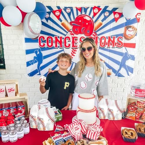 Paquete de 50 Bolsas de Merienda de Béisbol con Cuerda para Fiesta, Bolsas de Regalo Translúcidas de Béisbol, 7.08 x 9.84 Pulgadas, Suministros para - imagen 6