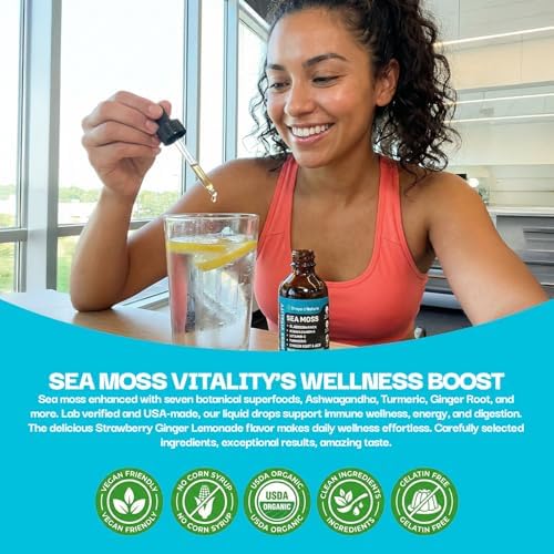 Gotas Líquidas de Ashwagandha y Cúrcuma - Vitamina C, Musgo Marino, Vinagre de Manzana, Bladderwrack - Gotas Veganas para Bienestar Integral y - imagen 8