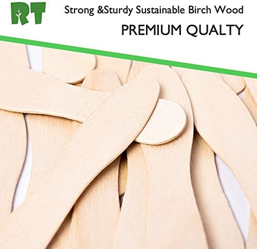 Cucharas de Madera Desechables para Helado RT de Abeto Natural de 3 Pulgadas (500 piezas) con Empaque Individual Más Seguro - imagen 4