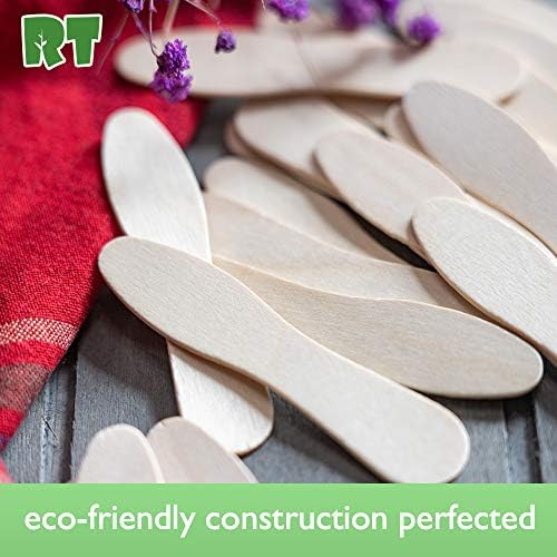 Cucharas de Madera Desechables para Helado RT de Abeto Natural de 3 Pulgadas (500 piezas) con Empaque Individual Más Seguro - imagen 5