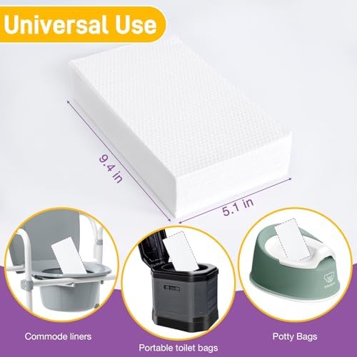 Paquete de 120 Almohadillas Absorbentes Desechables para Comodidades, Gel Super Absorbente, Impermeables y Antiodor para Baño Portátil y Cuidado de - imagen 3