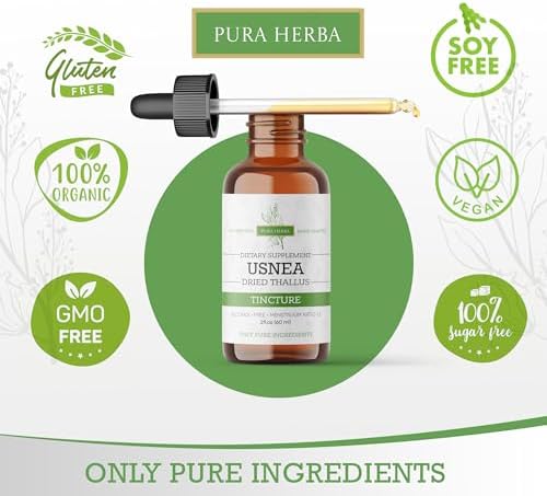 Gotas Líquidas de Usnea Orgánica - Apoyo Natural para el Sistema Inmunológico y Salud Respiratoria para Adultos - Vegano, Sin Alcohol, Hecho en EE. - imagen 3