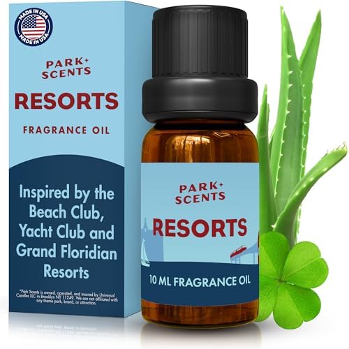 Aceite Esencial de Hotel de Lujo Park Scents Resorts – Fragancia de Parque Temático Floridano – Aromas de Trébol, Aloe, Cítricos y Margarita (10ml) - imagen 1