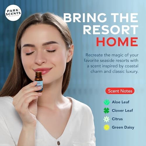 Aceite Esencial de Hotel de Lujo Park Scents Resorts – Fragancia de Parque Temático Floridano – Aromas de Trébol, Aloe, Cítricos y Margarita (10ml) - imagen 3