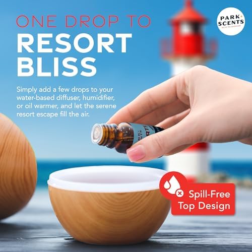 Aceite Esencial de Hotel de Lujo Park Scents Resorts – Fragancia de Parque Temático Floridano – Aromas de Trébol, Aloe, Cítricos y Margarita (10ml) - imagen 4