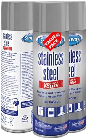 Limpiador de Acero Inoxidable RZKZONE LLC Sprai-way, Spray Aerosol de 15 oz - Fórmula Espumosa a Base de Aceite, Protege y Resiste Huellas - Paquete - imagen 1