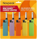 Encendedor de Candelas Navpeak Mini, Encendedores Multipropósito Refilables con Varilla Extendida, 5 Piezas para Cocina, Chimenea, BBQ y Más (Butano - imagen 1