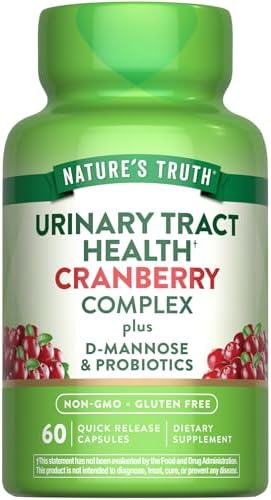 Píldoras de Arándano Nature's Truth | 60 Cápsulas | Con D-Mannosa y Probióticos | Apoya la Salud del Tracto Urinario | Suplemento Sin OGM y Sin Gluten - imagen 1